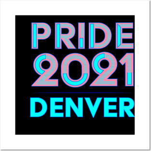 LBGTQ Pride Month - Denver 2021 - Trans Flag Colors Posters and Art